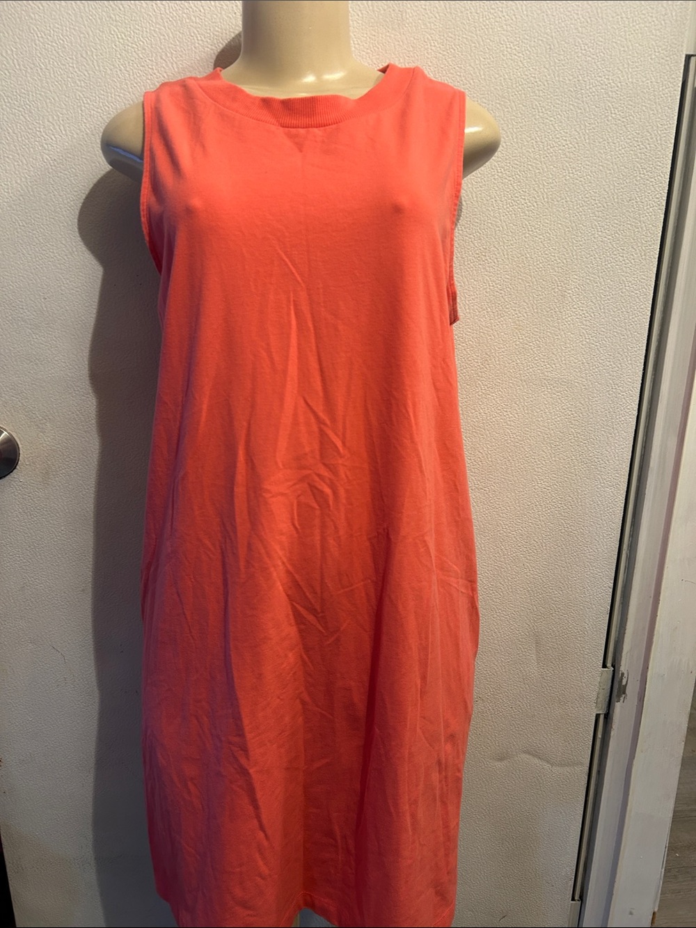 a new day Coral Sleeveless Midi Dress